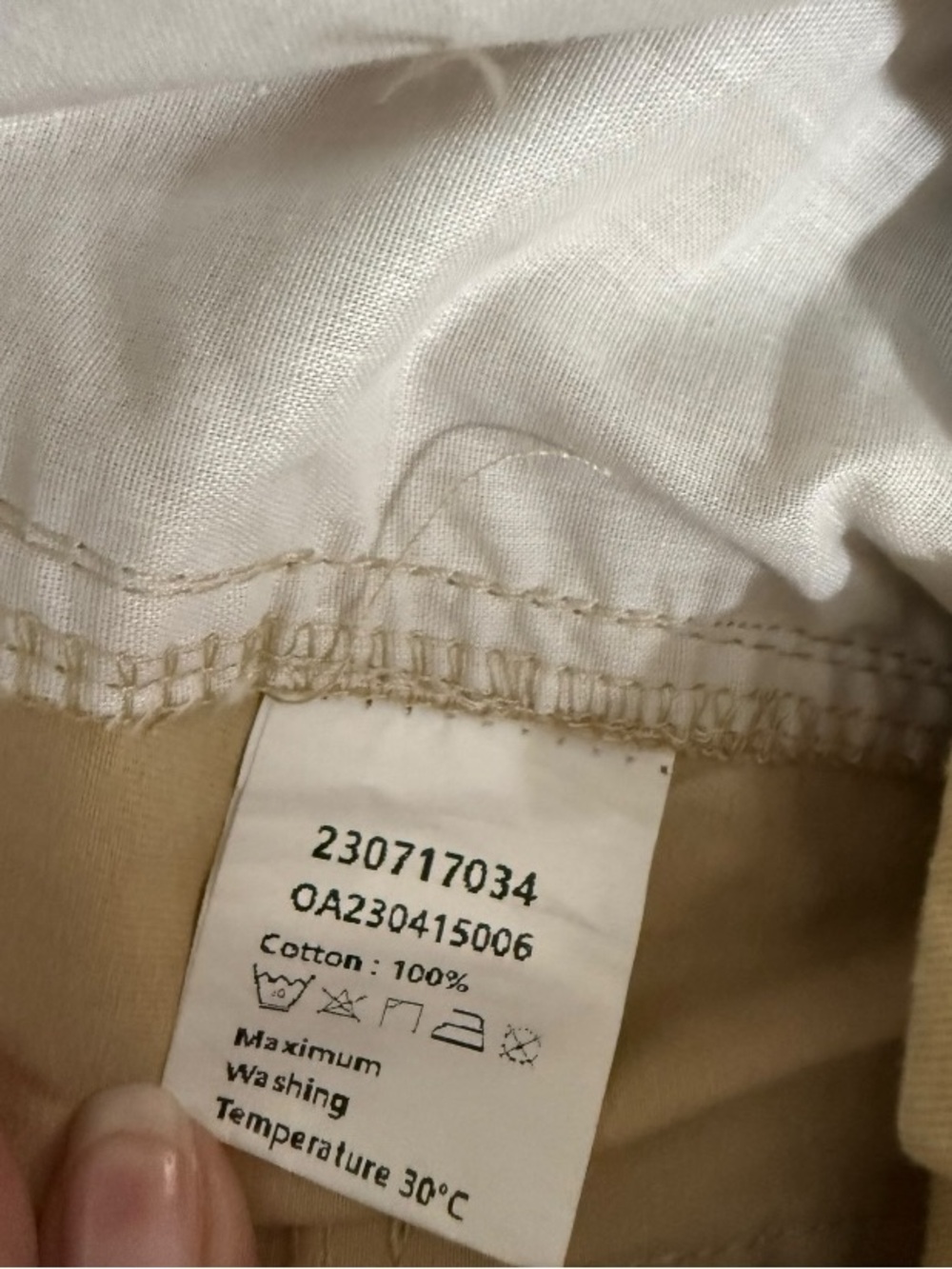 Commense NWT Khaki Cotton Wide Leg Parachute Pants Utility Cargo Size Small - Picture 7 of 8